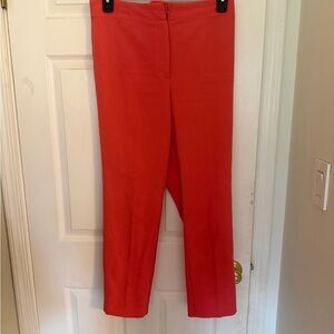 Ann Taylor Red Cropped Ponte Pants